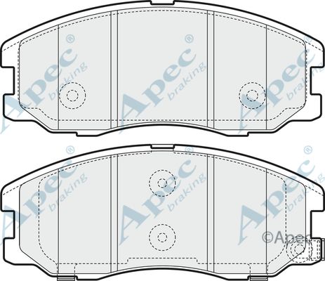 APEC BRAKING Комплект тормозных колодок, дисковый тормоз PAD1574